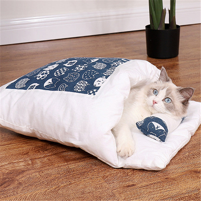 Winter Warm Cat Closed Removable And Washable Quilt Pets Fashion