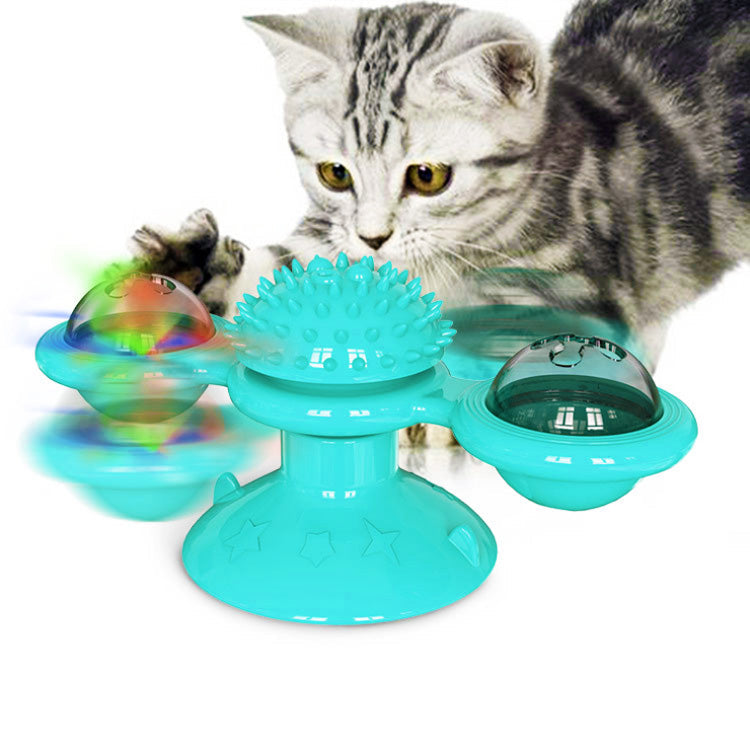 Sucker Turn Windmill Cat Toy Funny Cat Creative Spin Ball Pets Fashion