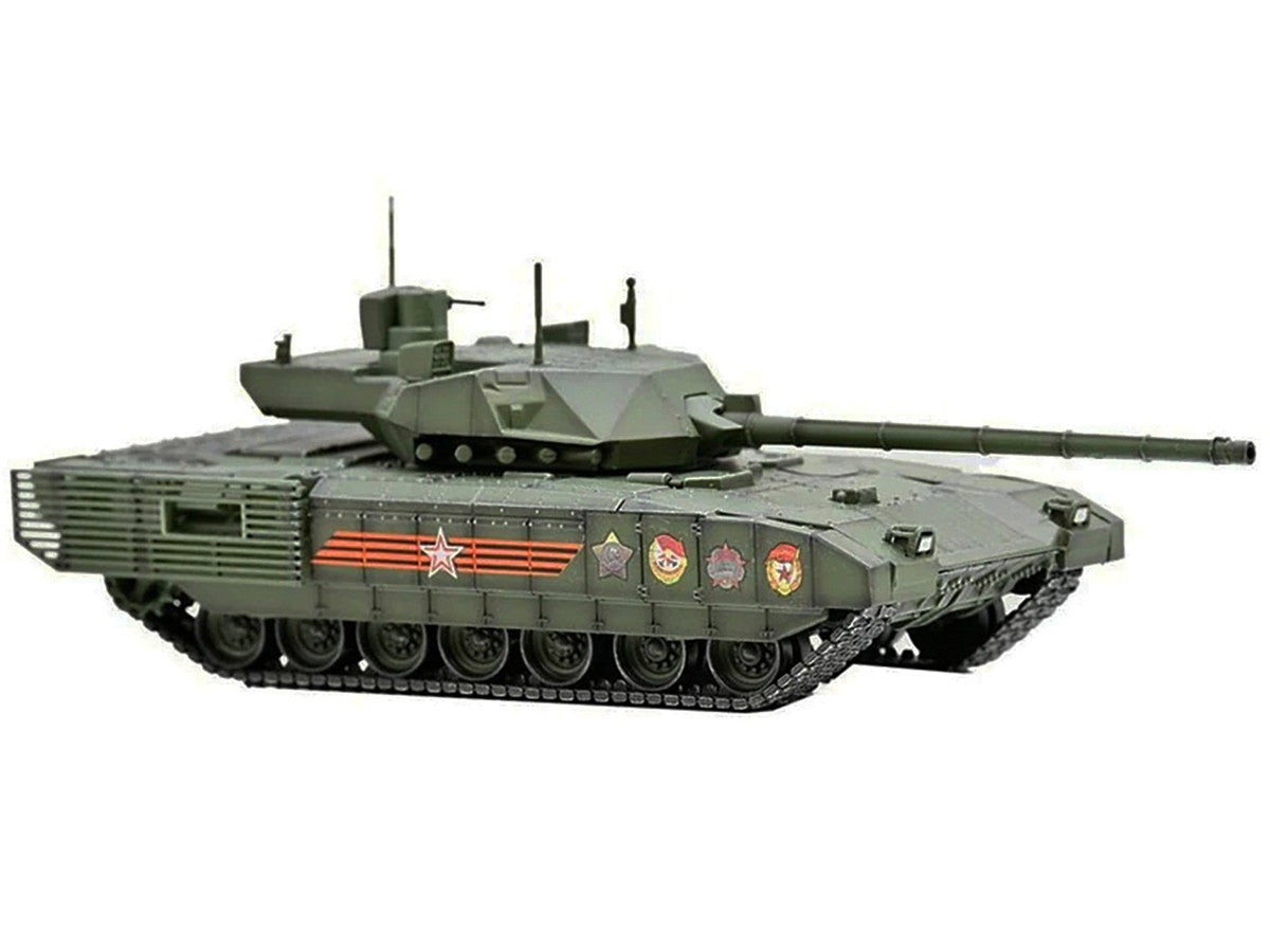Russian T14 Armata MBT (Main Battle Tank) Green Camouflage "Armor Premium" Series 1/72 Diecast Model by Panzerkampf LuxuryLifeWay Online Store