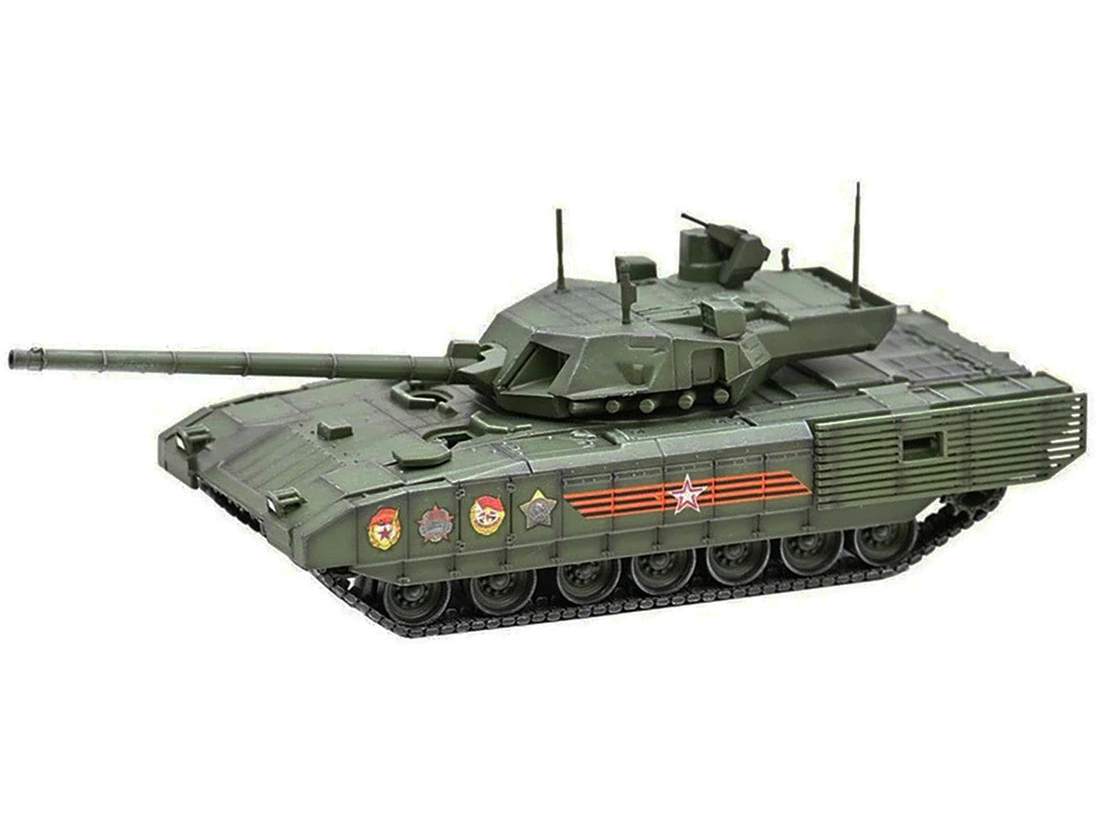 Russian T14 Armata MBT (Main Battle Tank) Green Camouflage "Armor Premium" Series 1/72 Diecast Model by Panzerkampf LuxuryLifeWay Online Store