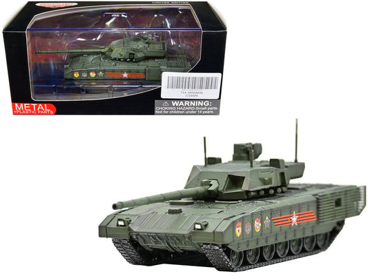 Russian T14 Armata MBT (Main Battle Tank) Green Camouflage "Armor Premium" Series 1/72 Diecast Model by Panzerkampf LuxuryLifeWay Online Store