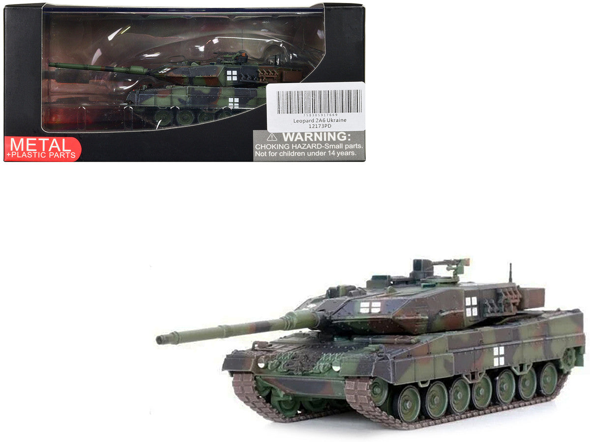 Leopard 2A6 Main Battle Tank Green Camouflage "Ukrainian Army" "Armor Premium" Series 1/72 Diecast Model by Panzerkampf LuxuryLifeWay Online Store