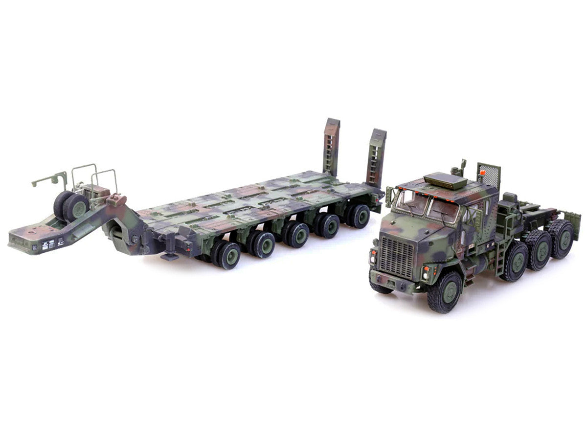 M1070 Heavy Equipment Transporter Army Camouflage "Armor Premium" Series 1/72 Diecast Model by Panzerkampf LuxuryLifeWay Online Store