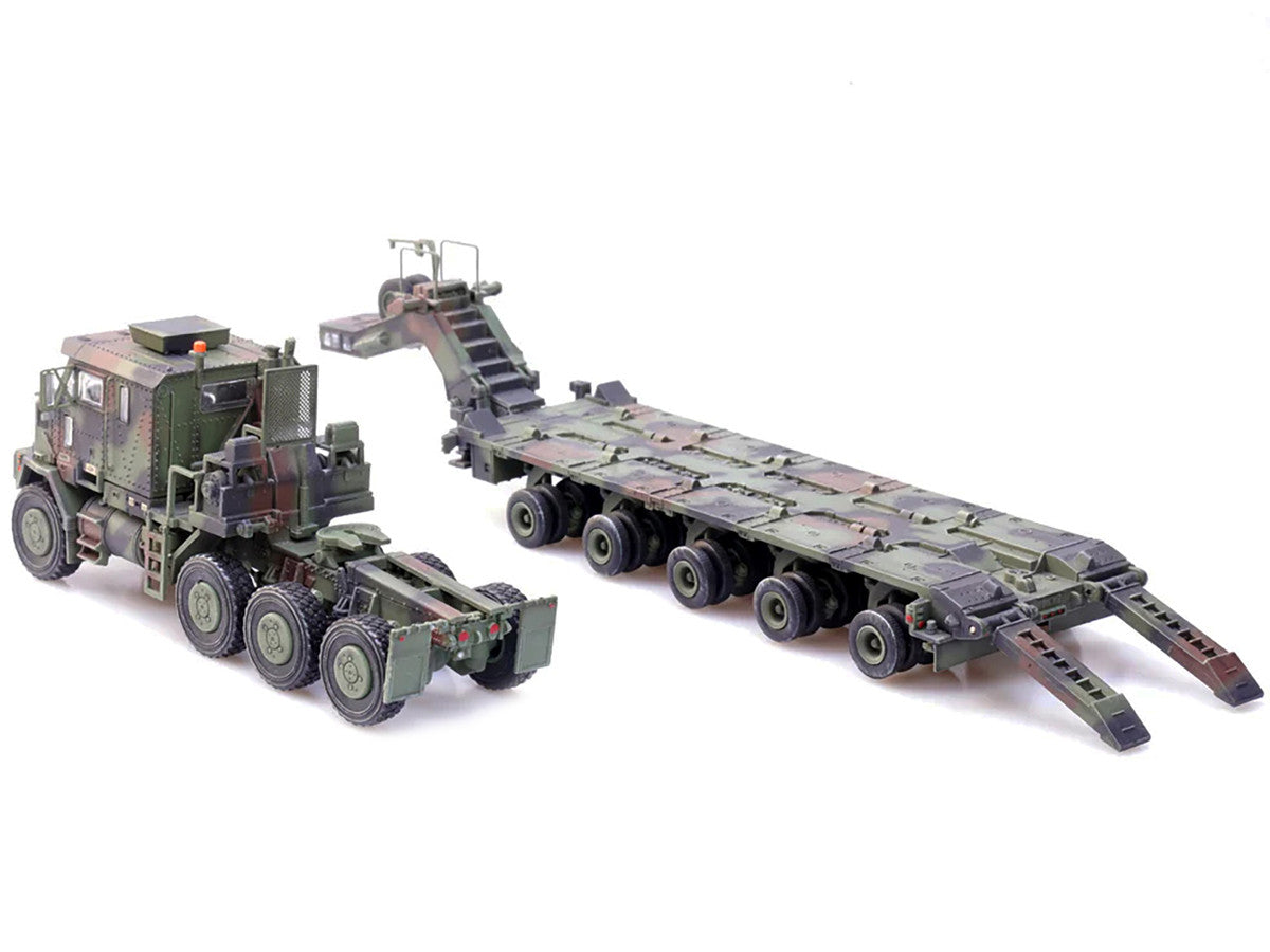 M1070 Heavy Equipment Transporter Army Camouflage "Armor Premium" Series 1/72 Diecast Model by Panzerkampf LuxuryLifeWay Online Store