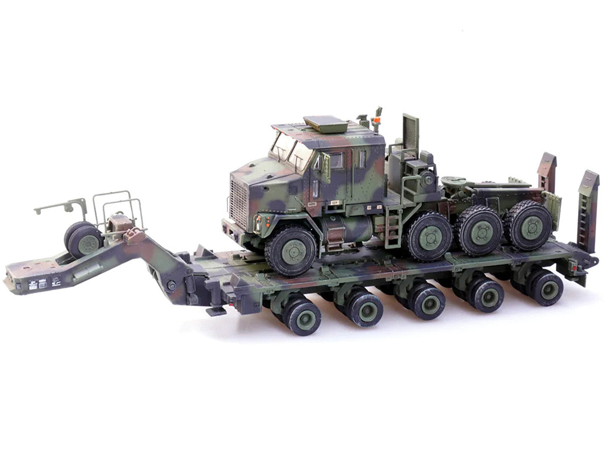 M1070 Heavy Equipment Transporter Army Camouflage "Armor Premium" Series 1/72 Diecast Model by Panzerkampf LuxuryLifeWay Online Store