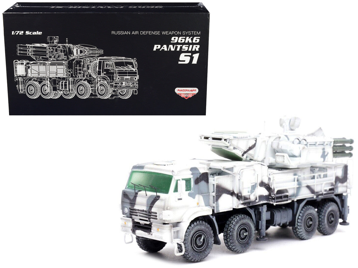 Pantsir S1 96K6 Self-Propelled Air Defense Weapon System Winter Camouflage "Russia's Arctic Forces" "Armor Premium" Series 1/72 Diecast Model by Panzerkampf LuxuryLifeWay Online Store