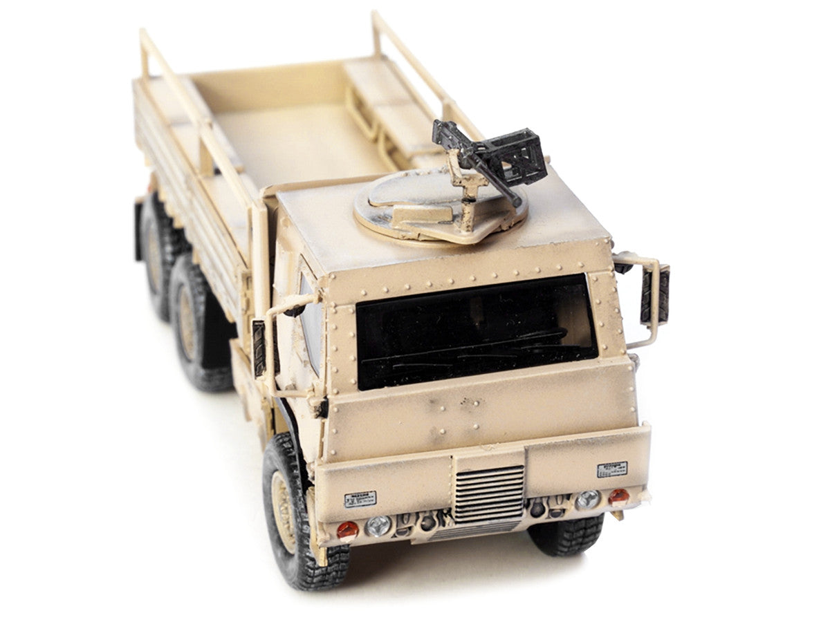 M1083 MTV (Medium Tactical Vehicle) Armored Cab Cargo Truck with Turret Desert Camouflage "US Army" "Armor Premium" Series 1/72 Diecast Model by Panzerkampf LuxuryLifeWay Online Store