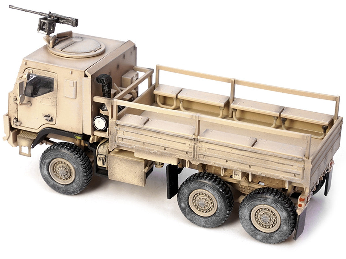 M1083 MTV (Medium Tactical Vehicle) Armored Cab Cargo Truck with Turret Desert Camouflage "US Army" "Armor Premium" Series 1/72 Diecast Model by Panzerkampf LuxuryLifeWay Online Store