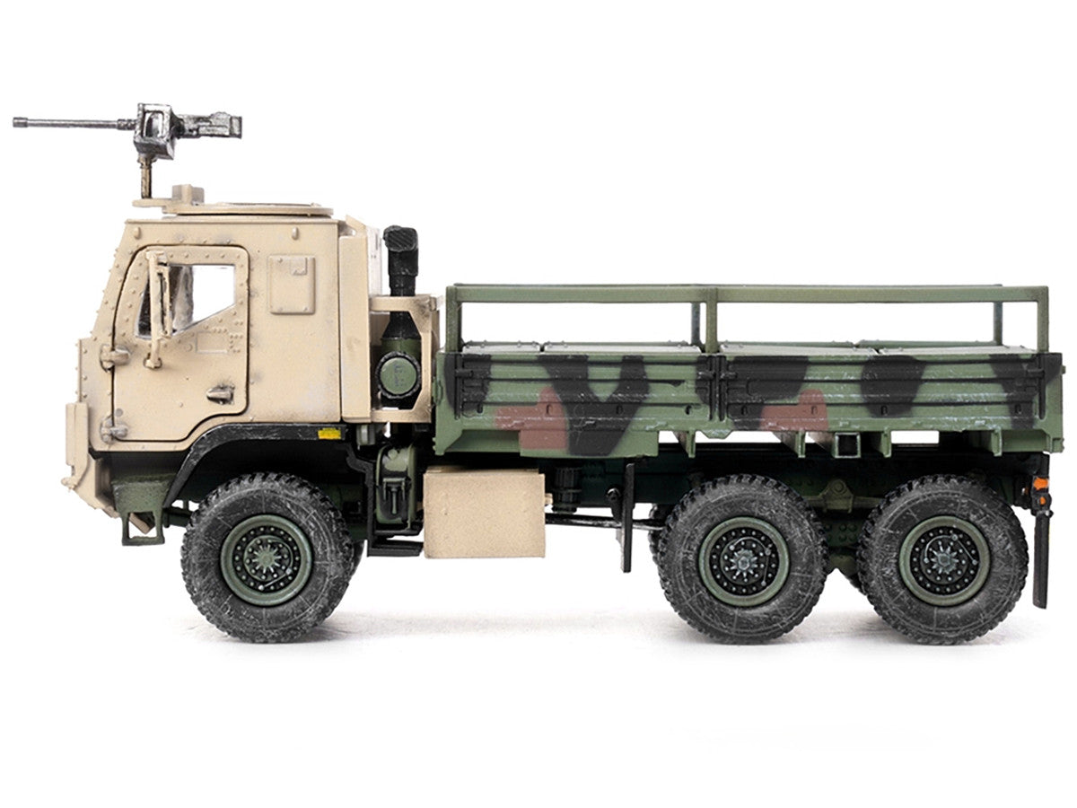 M1083 MTV (Medium Tactical Vehicle) Armored Cab Cargo Truck with Turret NATO Camouflage "US Army" "Armor Premium" Series 1/72 Diecast Model by Panzerkampf LuxuryLifeWay Online Store