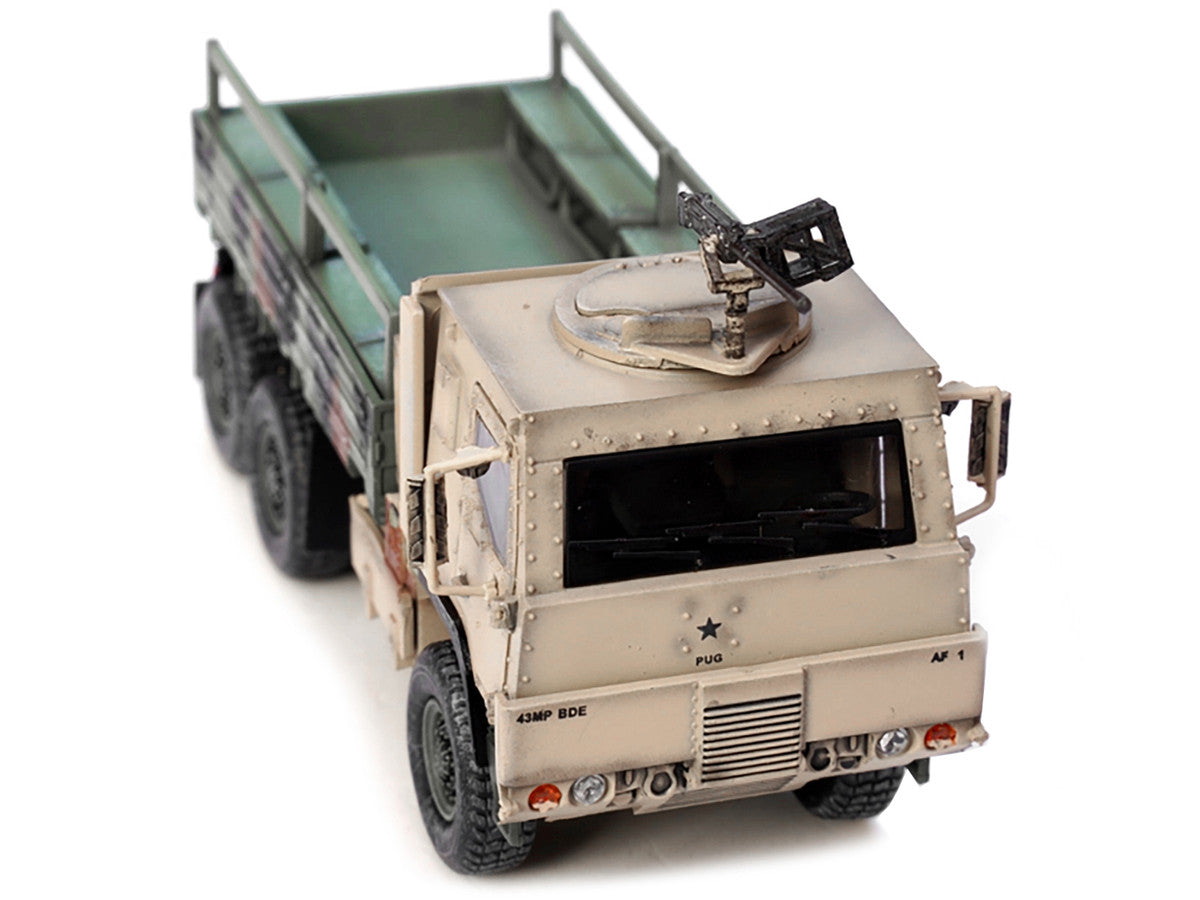 M1083 MTV (Medium Tactical Vehicle) Armored Cab Cargo Truck with Turret NATO Camouflage "US Army" "Armor Premium" Series 1/72 Diecast Model by Panzerkampf LuxuryLifeWay Online Store