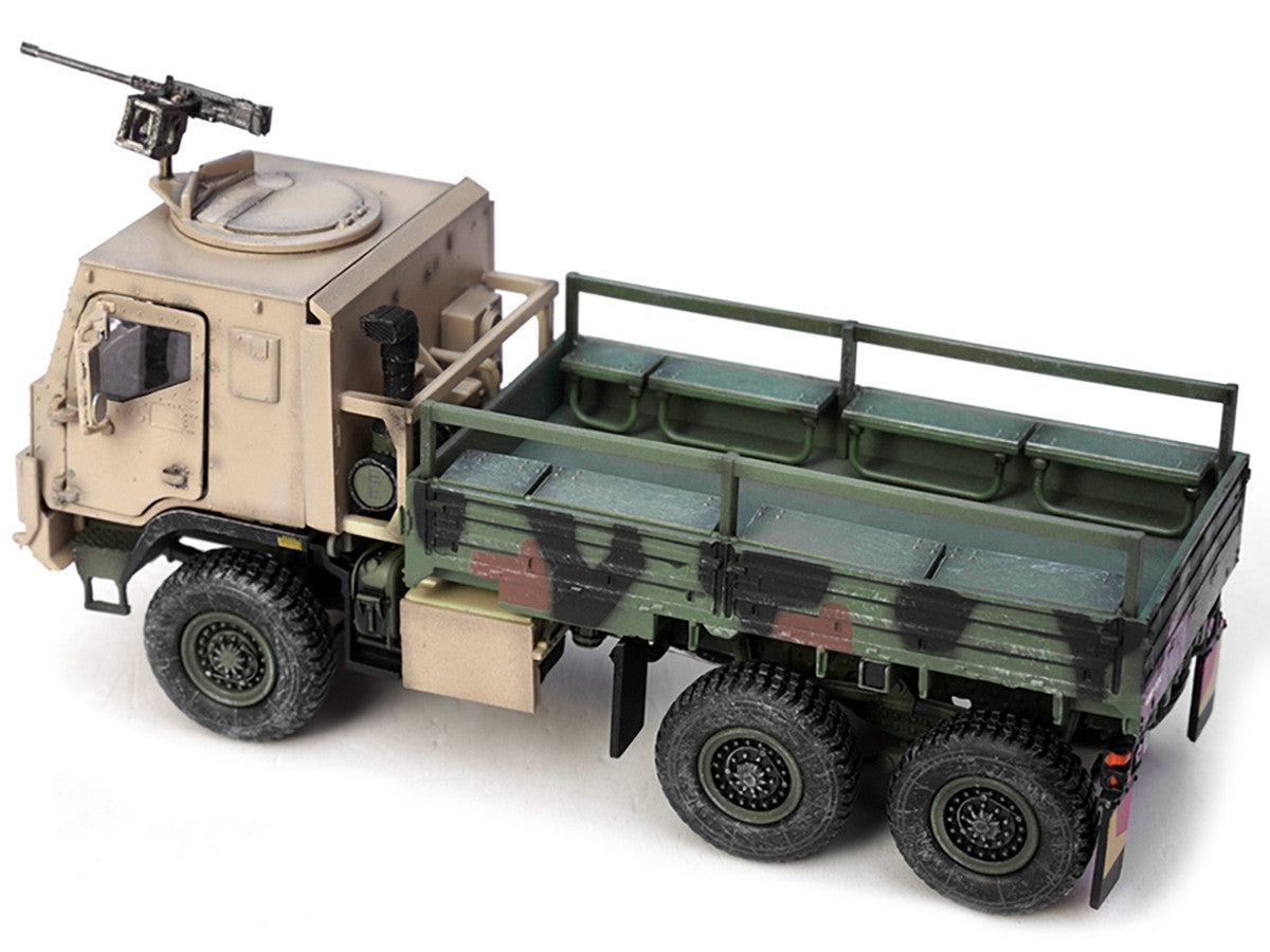 M1083 MTV (Medium Tactical Vehicle) Armored Cab Cargo Truck with Turret NATO Camouflage "US Army" "Armor Premium" Series 1/72 Diecast Model by Panzerkampf LuxuryLifeWay Online Store