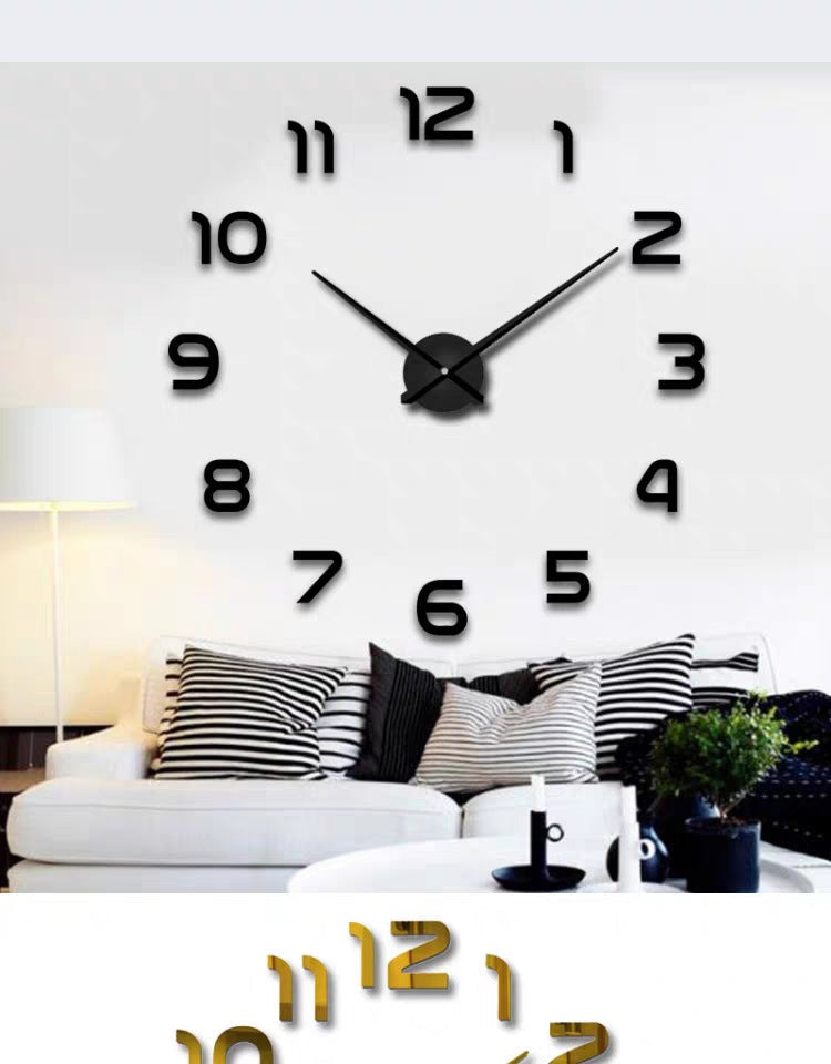 Creative Diy Clock Wall Clock Living Room Home PearlNestDecor.com