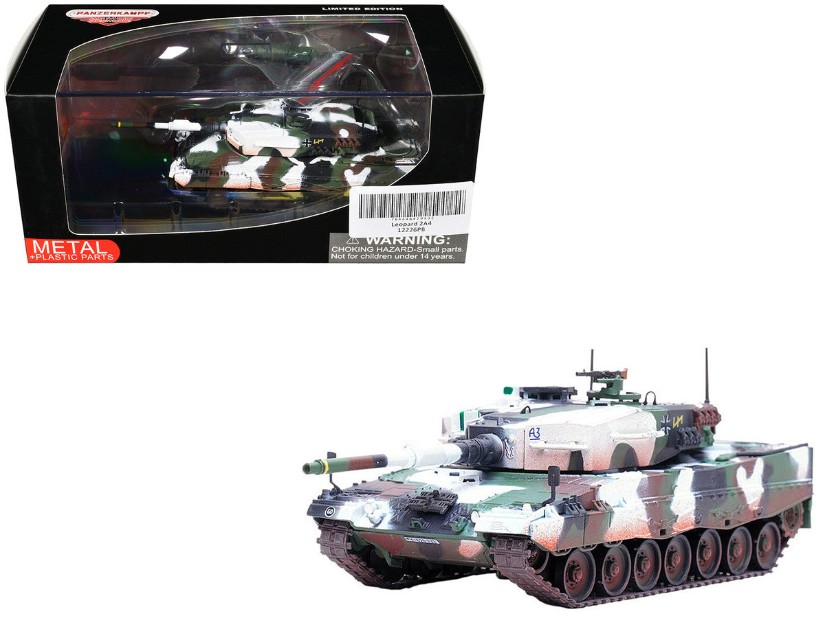 Leopard 2A4 Main Battle Tank with Snorkel "Winter Camouflage" German Army "Armor Premium" Series 1/72 Diecast Model by Panzerkampf LuxuryLifeWay Online Store