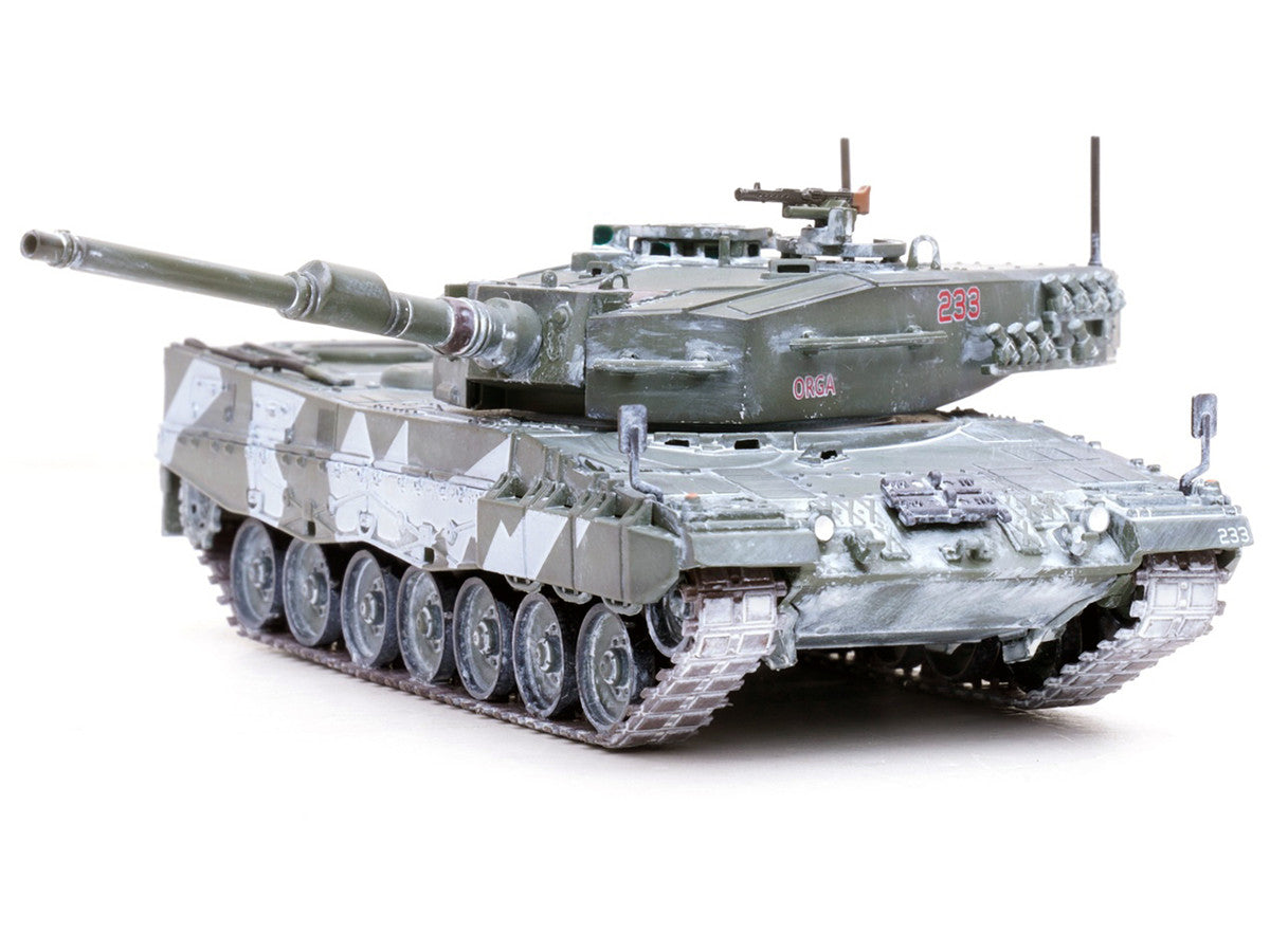 Leopard 2A4 Main Battle Tank with Snorkel "Winter Camouflage" Norwegian Army "Armor Premium" Series 1/72 Diecast Model by Panzerkampf LuxuryLifeWay Online Store