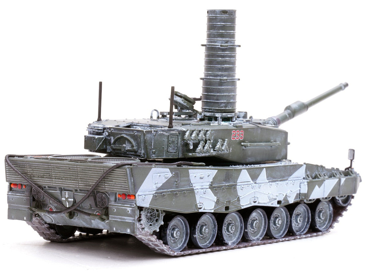 Leopard 2A4 Main Battle Tank with Snorkel "Winter Camouflage" Norwegian Army "Armor Premium" Series 1/72 Diecast Model by Panzerkampf LuxuryLifeWay Online Store
