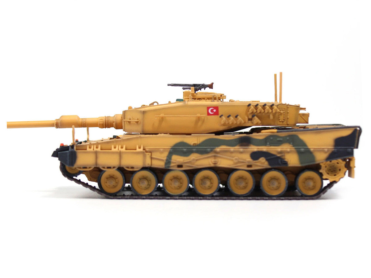 Leopard 2A4 Main Battle Tank "Desert Camouflage 2nd Cavalry Armored Brigade Turkey-Syrian Border" (2016) Turkish Army "Armor Premium" Series 1/72 Diecast Model by Panzerkampf LuxuryLifeWay Online Store