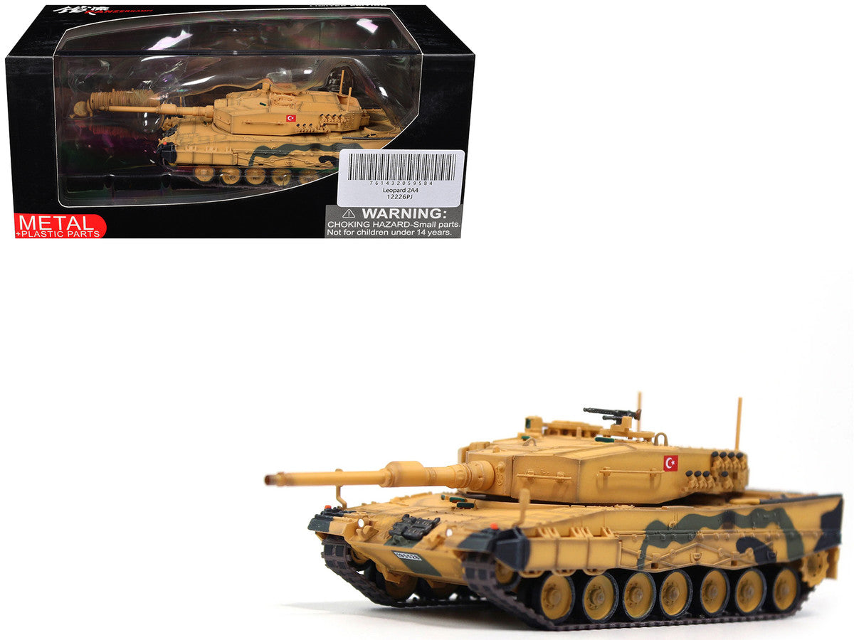 Leopard 2A4 Main Battle Tank "Desert Camouflage 2nd Cavalry Armored Brigade Turkey-Syrian Border" (2016) Turkish Army "Armor Premium" Series 1/72 Diecast Model by Panzerkampf LuxuryLifeWay Online Store