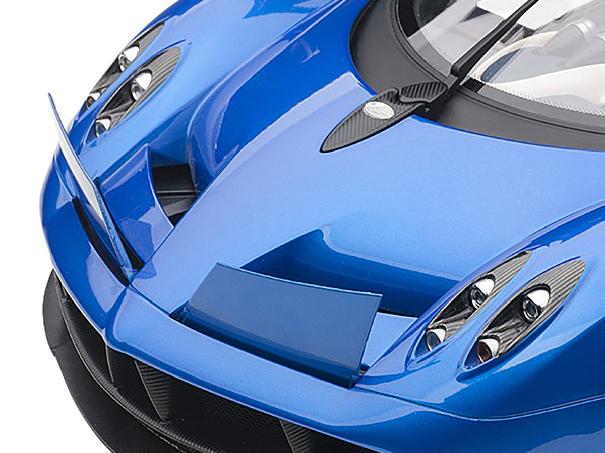 Pagani Huayra Metallic Blue with Black Top and Silver Wheels 1/12 Model Car by Autoart LuxuryLifeWay Online Store