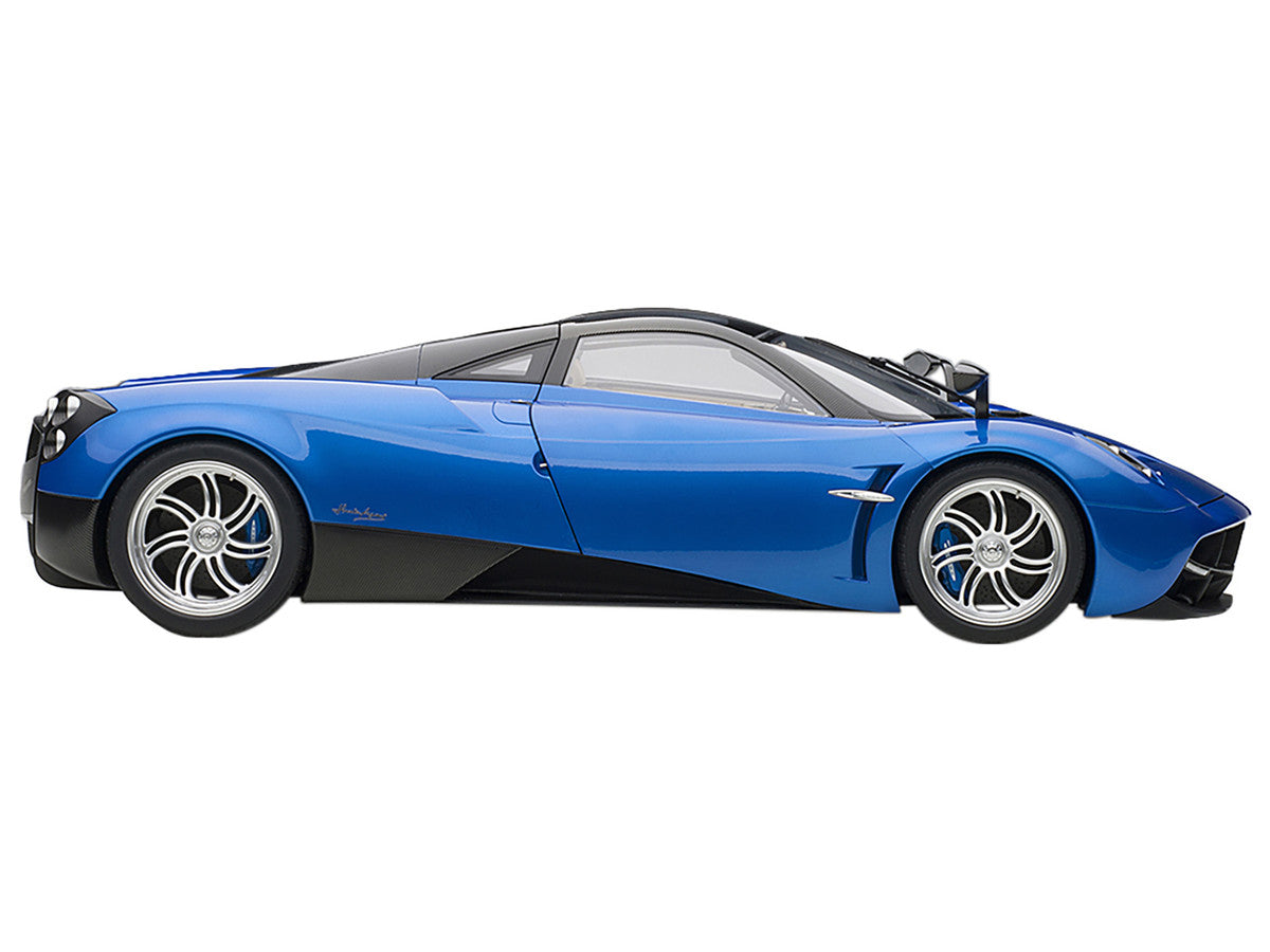 Pagani Huayra Metallic Blue with Black Top and Silver Wheels 1/12 Model Car by Autoart LuxuryLifeWay Online Store