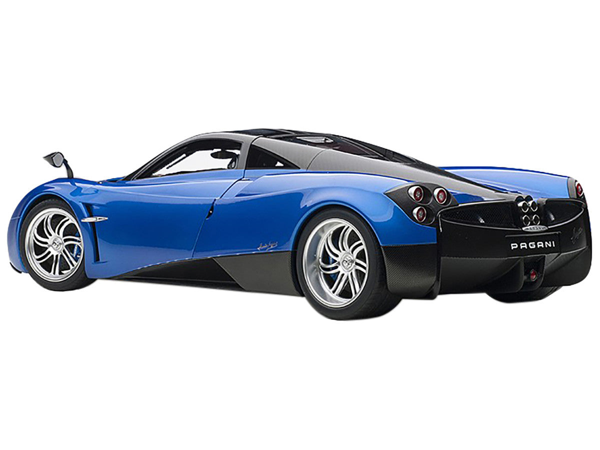 Pagani Huayra Metallic Blue with Black Top and Silver Wheels 1/12 Model Car by Autoart LuxuryLifeWay Online Store
