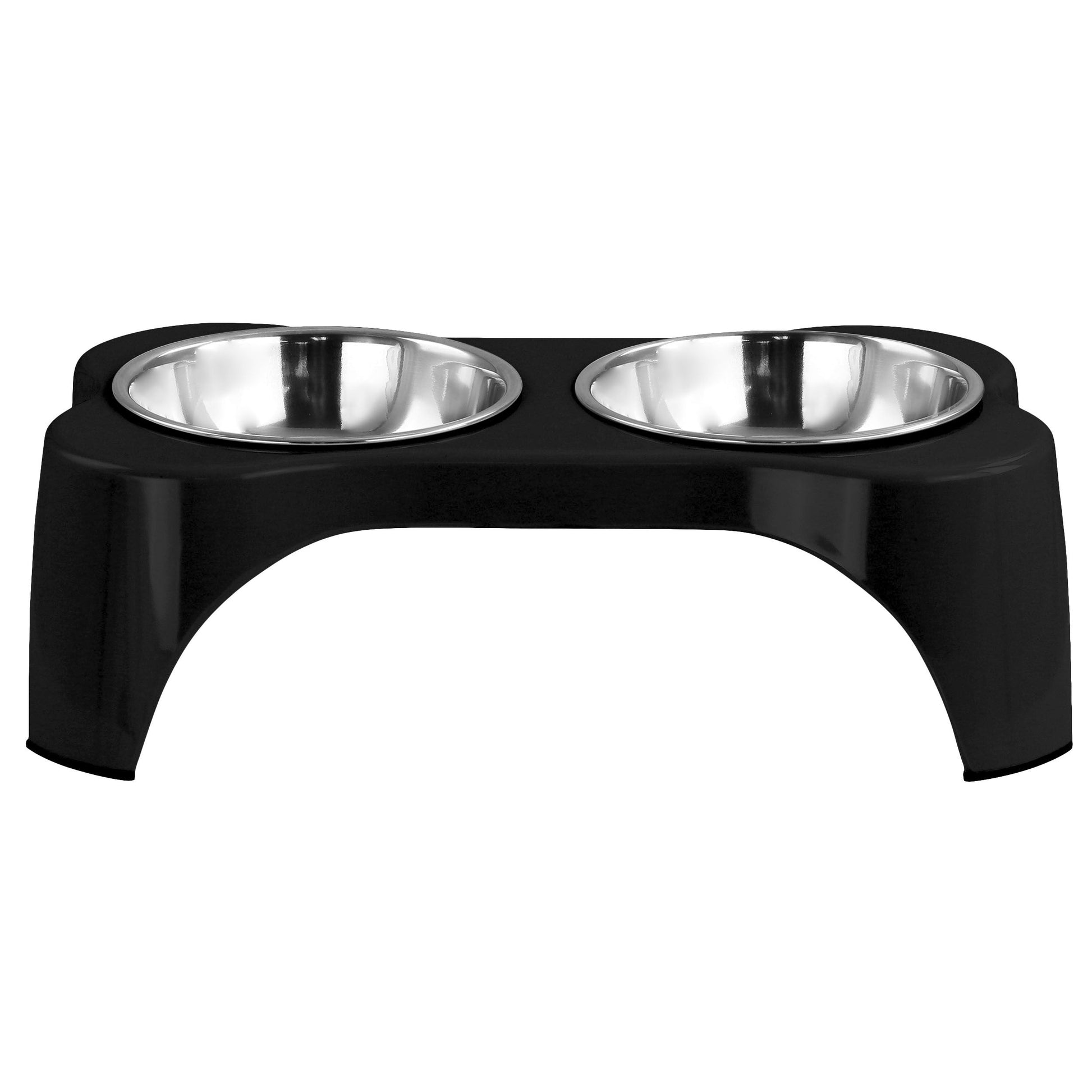 Gibson Home Bow Wow Meow 3 Piece Elevated Pet Bowl Dinner Set in Black LuxuryLifeWay Online Store