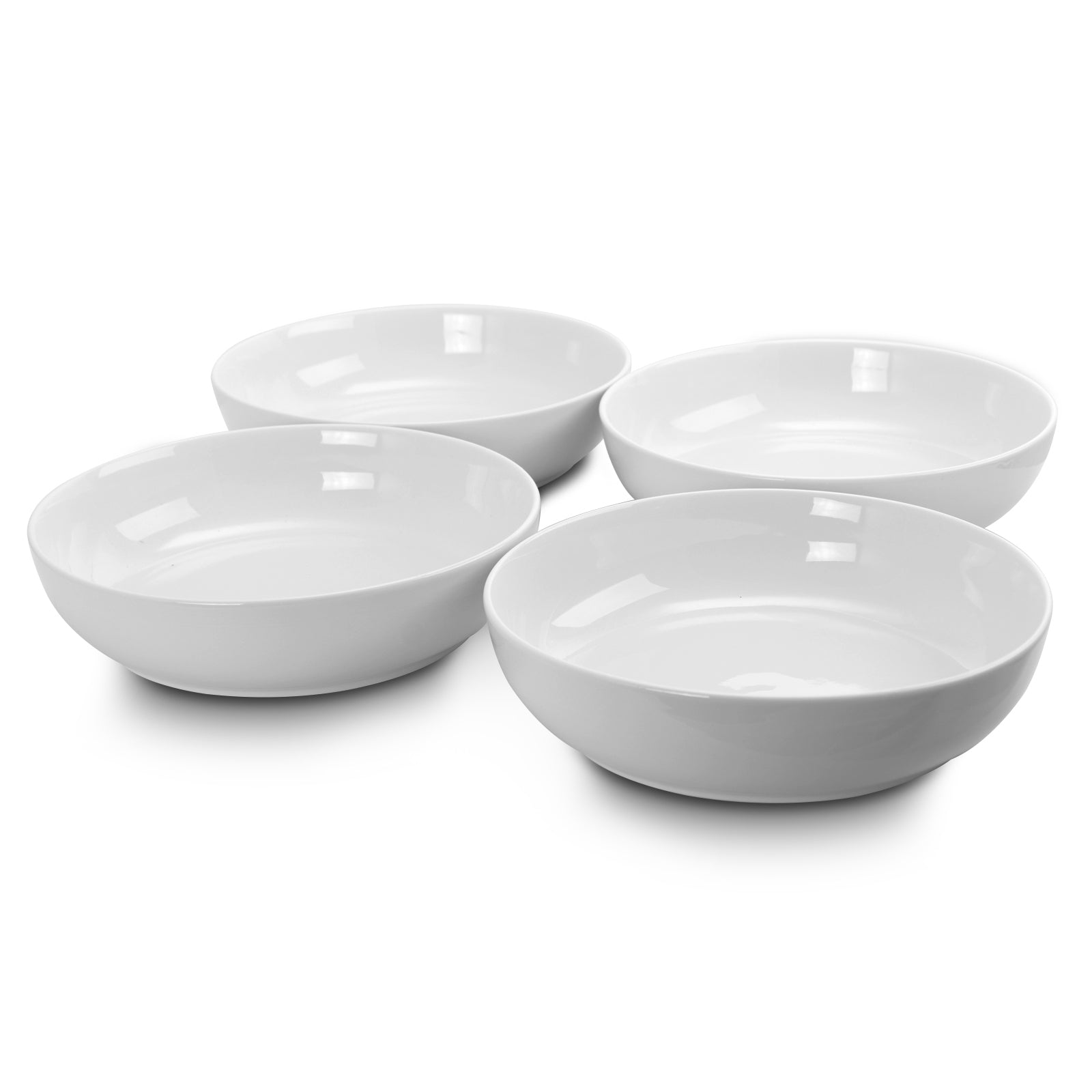 Gibson Home Extra Wide 8.5 in. Stoneware Dinner and Serving Bowls in White, Set of 4 LuxuryLifeWay Online Store