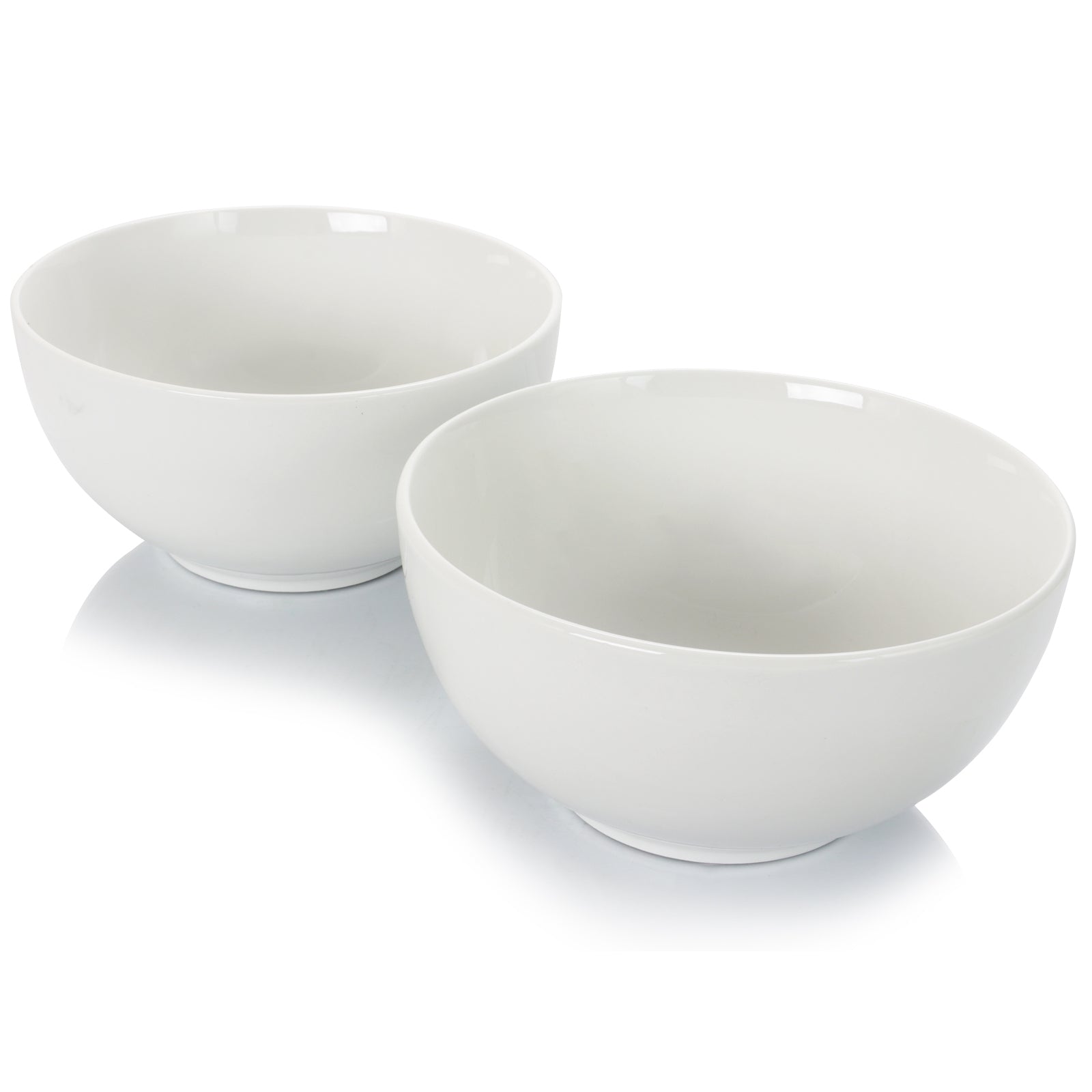 Gibson Home 2 Piece 7 Inch Ceramic All-Purpose Round Bowl Set in White LuxuryLifeWay Online Store