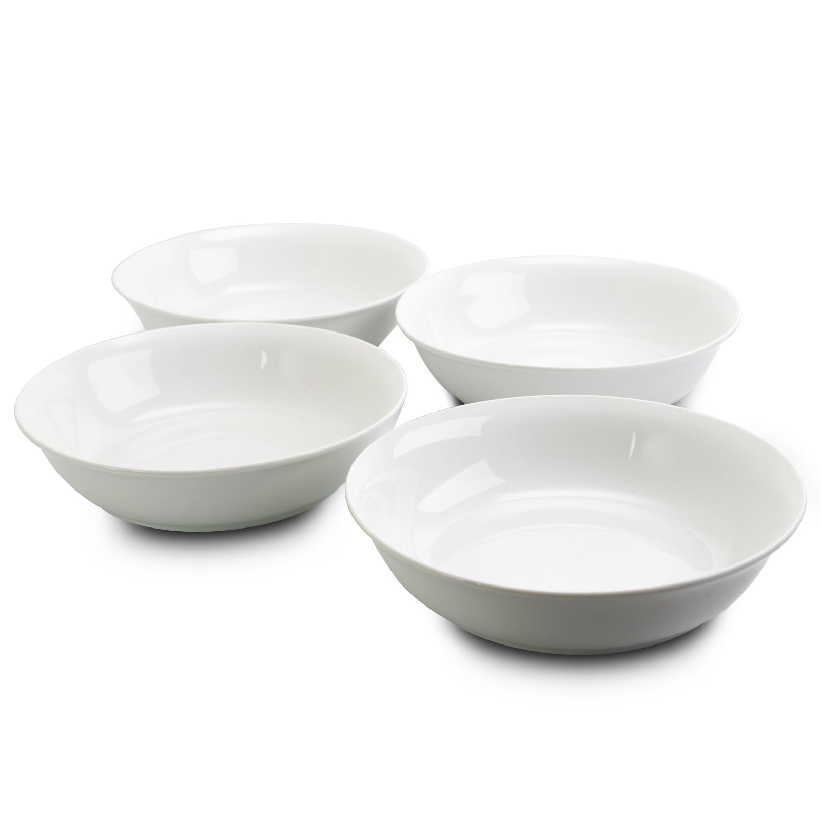 Gibson Home Wide 8.75 in. Stoneware Dinner and Serving Bowls in White, Set of 4 LuxuryLifeWay Online Store