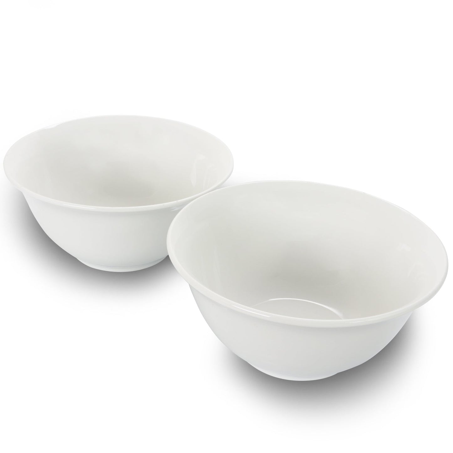 Gibson Home 2 Piece 7.5 Inch Ceramic All-Purpose Round Bowl Set in White LuxuryLifeWay Online Store
