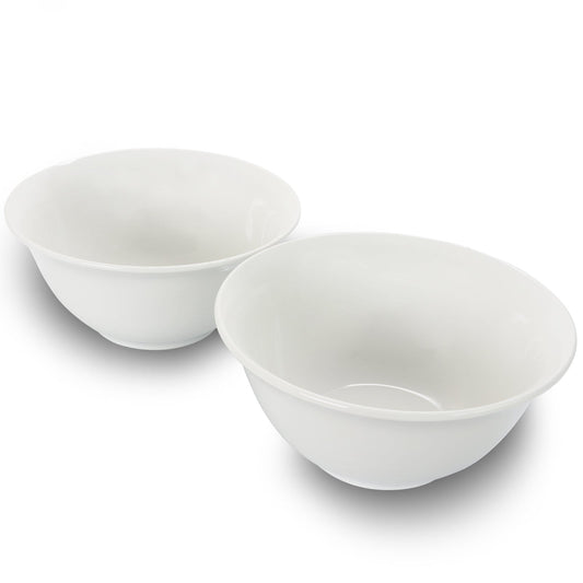 Gibson Home 2 Piece 7.5 Inch Ceramic All-Purpose Round Bowl Set in White LuxuryLifeWay Online Store