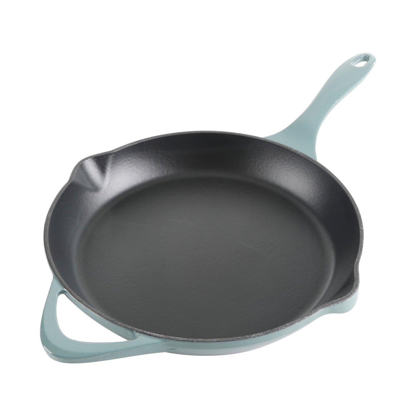 Cravings By Chrissy Teigen 11 Inch Round Enameled Cast Iron Skillet in Ombre Green LuxuryLifeWay Online Store
