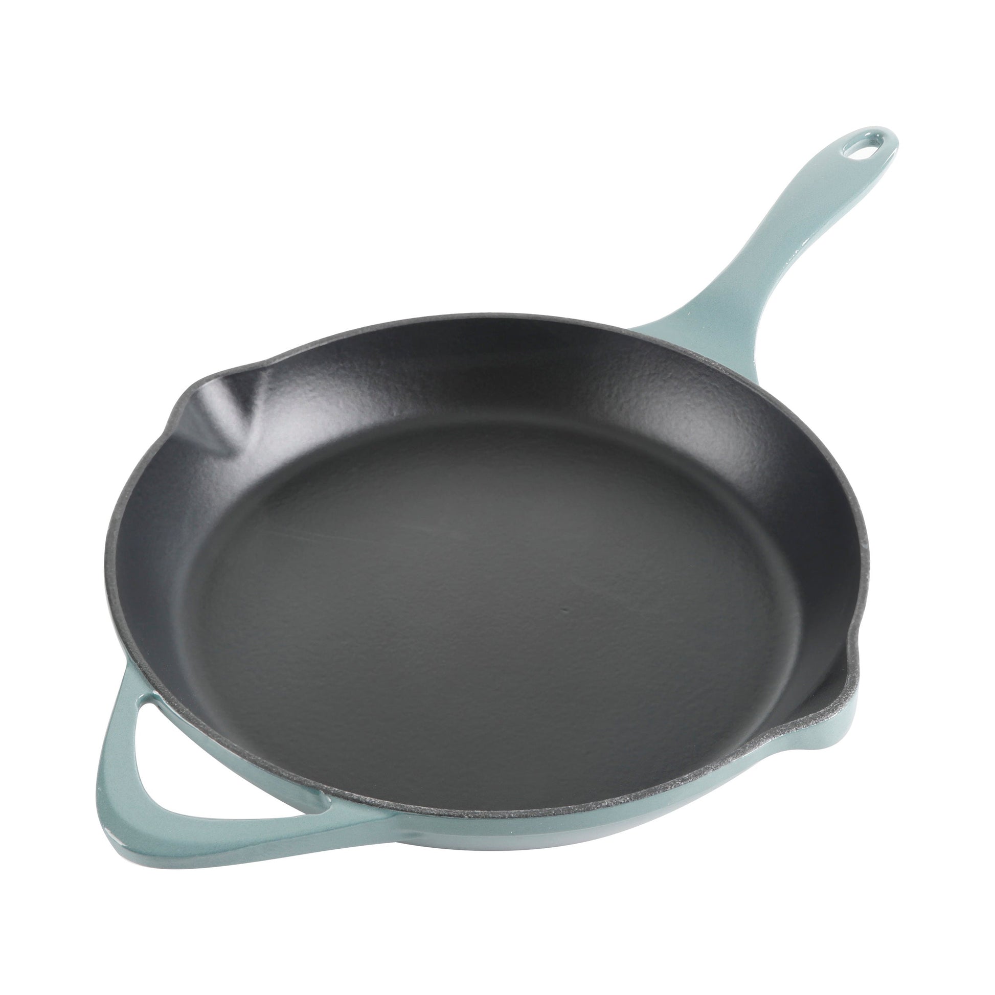 Cravings By Chrissy Teigen 11 Inch Round Enameled Cast Iron Skillet in Ombre Green LuxuryLifeWay Online Store