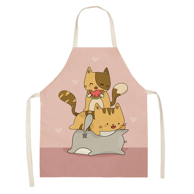 Explosive Animal Animation Multifunctional Kitchen Apron Cotton And Linen Apron PearlNestDecor.com