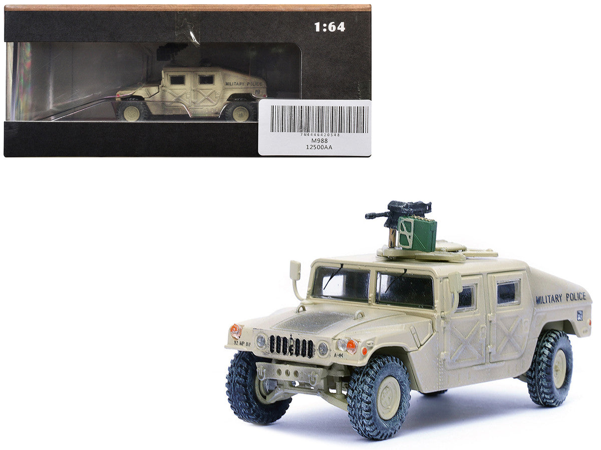 M988 Modern 4×4 Utility Vehicle with Grenade Launcher Desert Sand "Military Police 4th Traffic Platoon A company 92nd MP Battalion 89th MP Brigade Ad Daman Saudi Arabia Gulf War" (1990) "Military Miniature" Series 1/64 Diecast Model by Panzerkampf LuxuryLifeWay Online Store