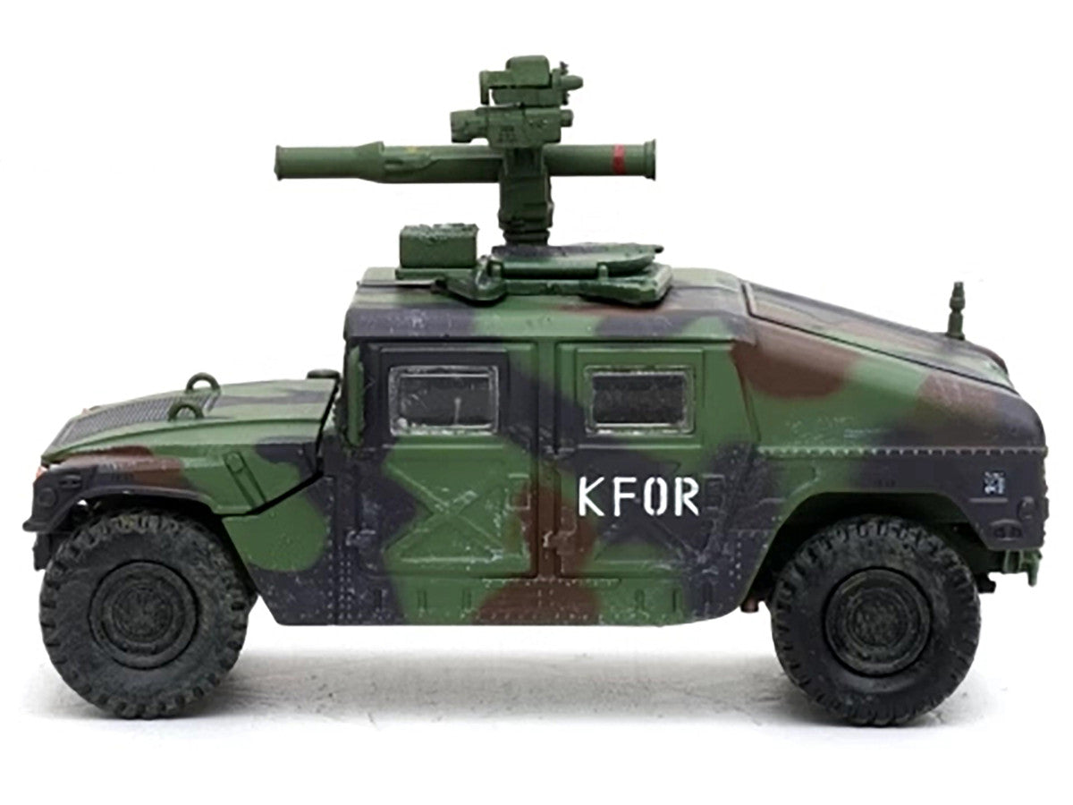 M1046 HUMVEE Tow Missile Carrier Green Camouflage "3rd Battalion 8th Marine Regiment Kosovo Force (KFOR)" (1999) "Military Miniature" Series 1/64 Diecast Model by Panzerkampf LuxuryLifeWay Online Store