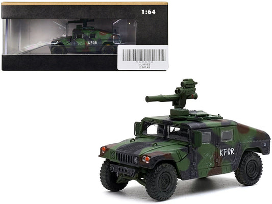 M1046 HUMVEE Tow Missile Carrier Green Camouflage "3rd Battalion 8th Marine Regiment Kosovo Force (KFOR)" (1999) "Military Miniature" Series 1/64 Diecast Model by Panzerkampf LuxuryLifeWay Online Store