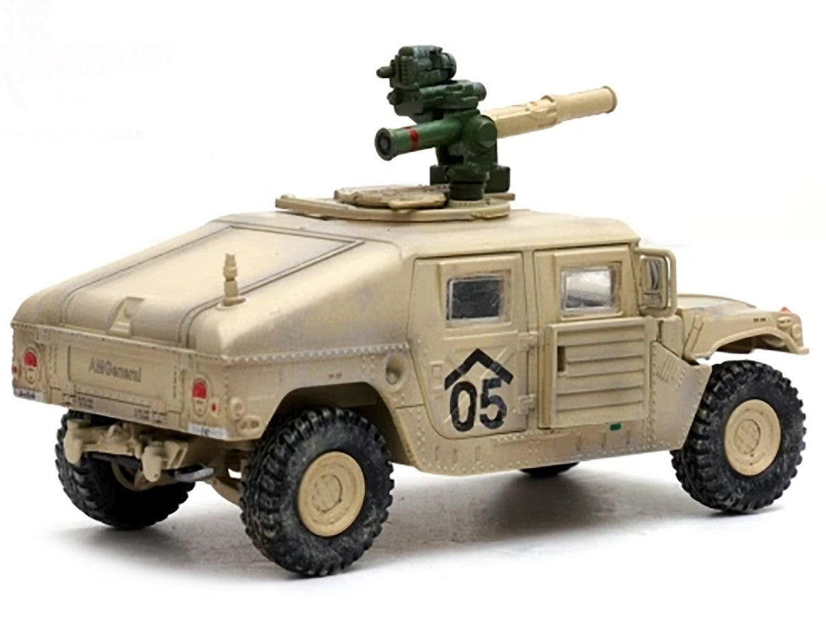 M1046 HUMVEE Tow Missile Carrier Desert Camouflage "E Troop 9th Regiment 2nd Brigade Combat Team 3rd Infantry Division (Mechanized) Iraq" (2003) "Military Miniature" Series 1/64 Diecast Model by Panzerkampf LuxuryLifeWay Online Store
