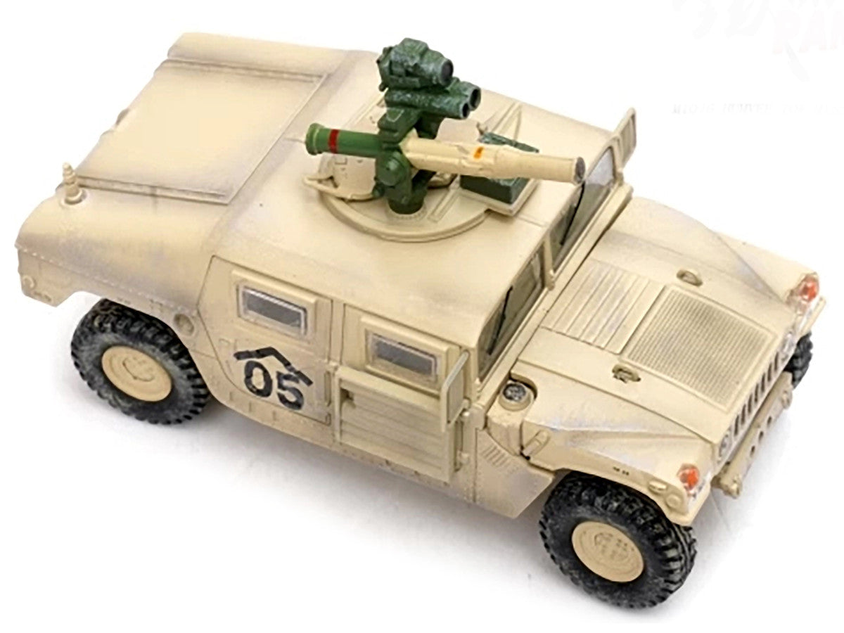 M1046 HUMVEE Tow Missile Carrier Desert Camouflage "E Troop 9th Regiment 2nd Brigade Combat Team 3rd Infantry Division (Mechanized) Iraq" (2003) "Military Miniature" Series 1/64 Diecast Model by Panzerkampf LuxuryLifeWay Online Store