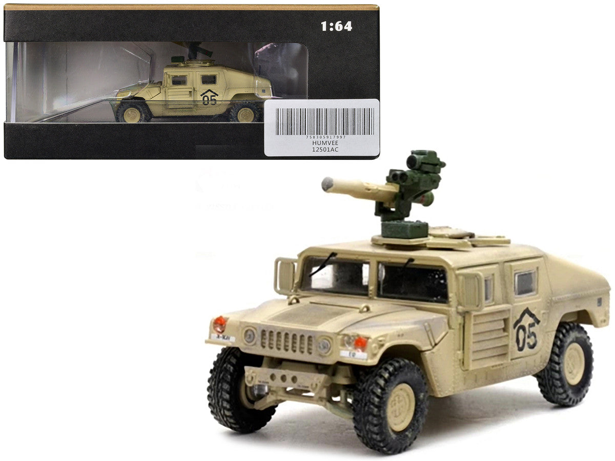 M1046 HUMVEE Tow Missile Carrier Desert Camouflage "E Troop 9th Regiment 2nd Brigade Combat Team 3rd Infantry Division (Mechanized) Iraq" (2003) "Military Miniature" Series 1/64 Diecast Model by Panzerkampf LuxuryLifeWay Online Store