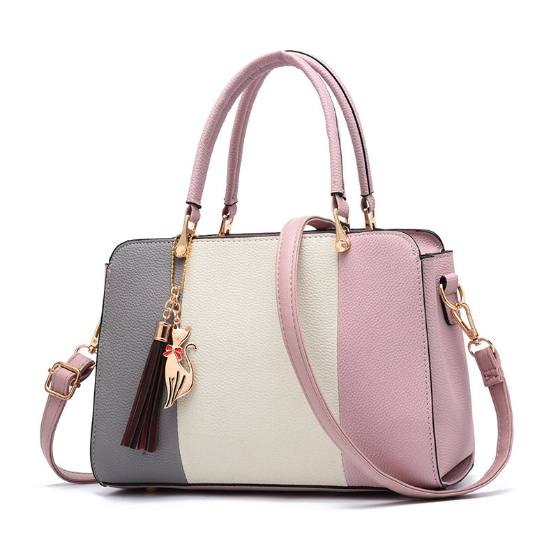 Contrasting color handbag