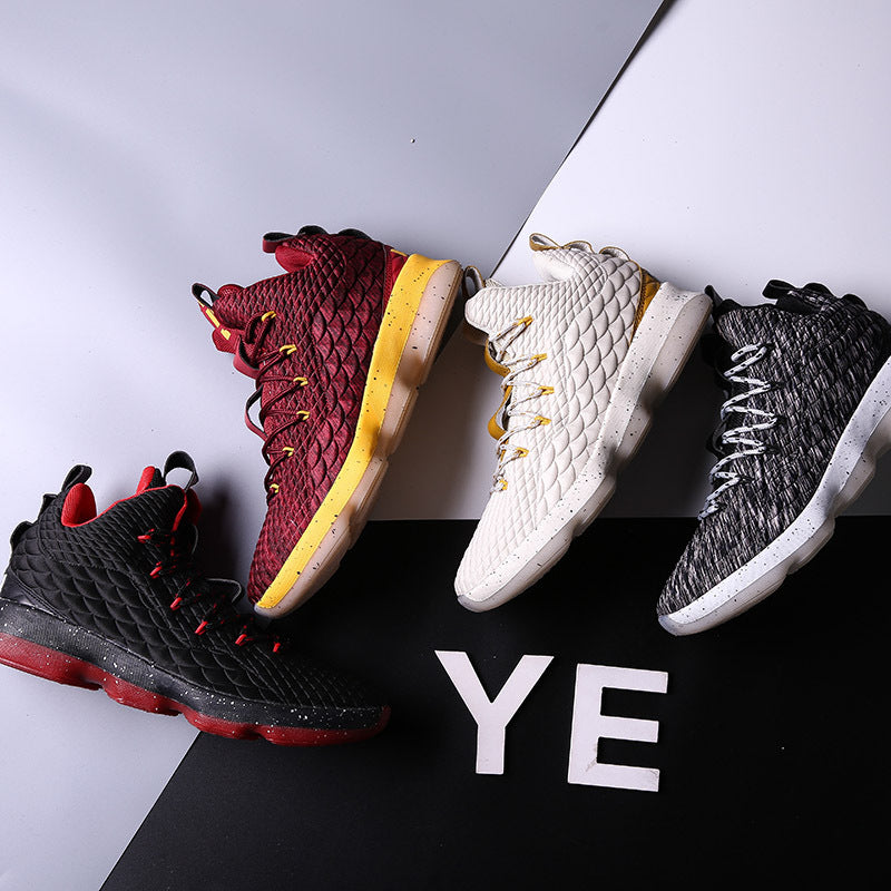 Shock-absorbing large size basketball shoes high to help outdoor sports shoes Best YouTube Store