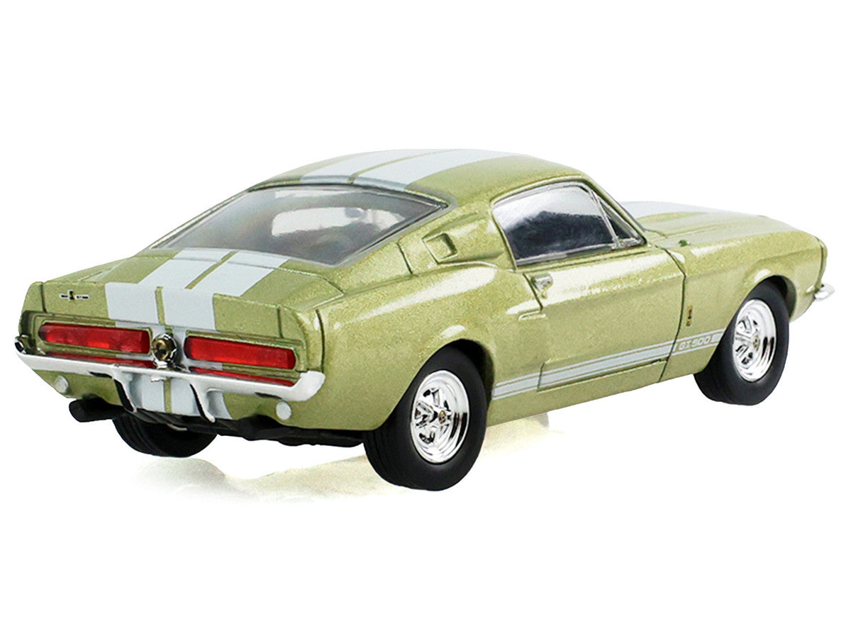 1967 Ford Shelby GT500 Lime Gold Metallic with White Stripes "Stampede" Series 2 1/64 Diecast Model Car by Greenlight LuxuryLifeWay Online Store