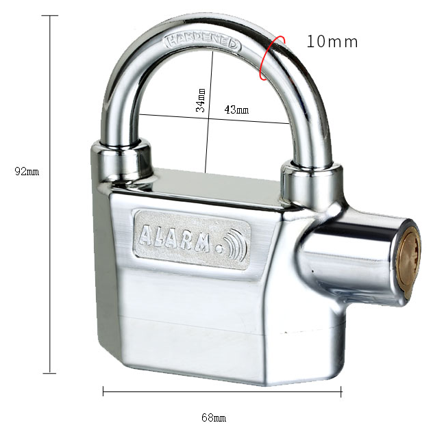 Waterproof Siren Alarm Padlock