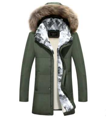 new down jacket men's long section Korean youth lovers men's winter large size coat thickening LuxuryLifeWay Online Store