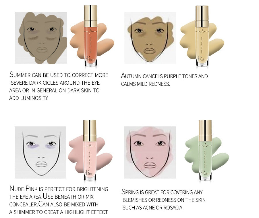 Pudaier foundation Professional Moisturizer Face Base MakeUp Long Lasting Convenient Concealer Makeup Cosmetic Concealer LuxuryLifeWay Online Store