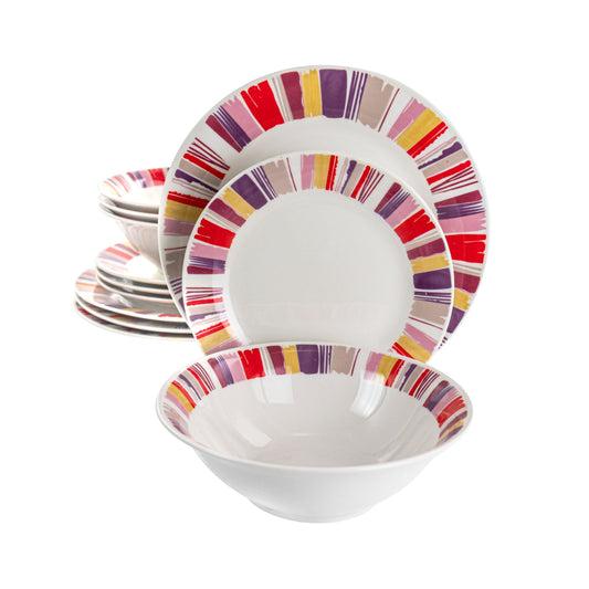 Gibson Home Orleans 12 Piece Ceramic Dinnerware Set LuxuryLifeWay Online Store