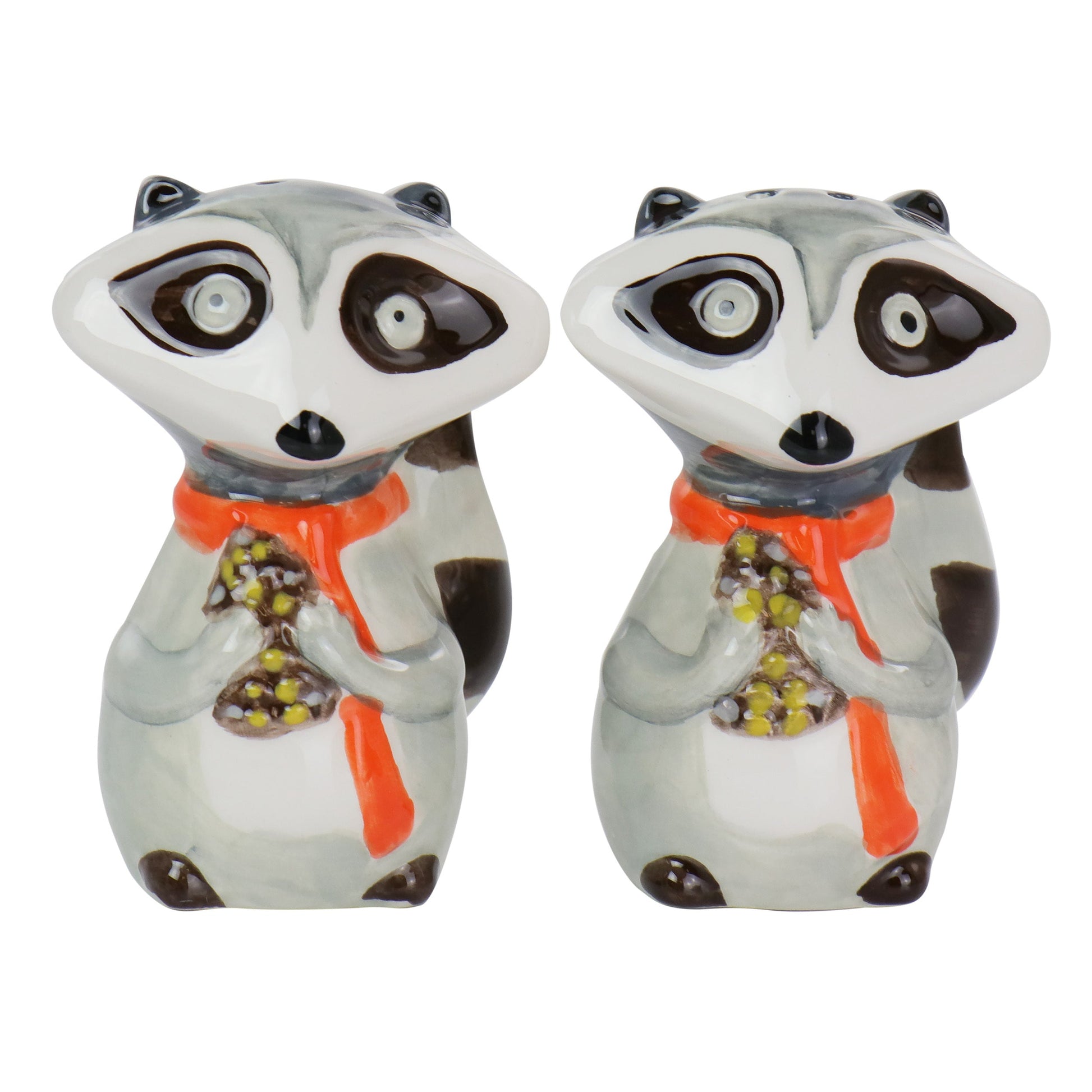 Gibson Home Woodland Raccoon 2 Piece Hard Dolomite Salt and Pepper Set LuxuryLifeWay Online Store