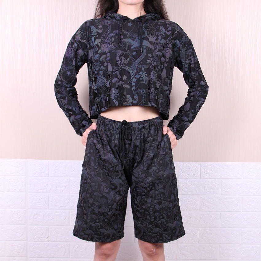 New Mushroom Reflective Hoodies Women LuxuryLifeWay Online Store