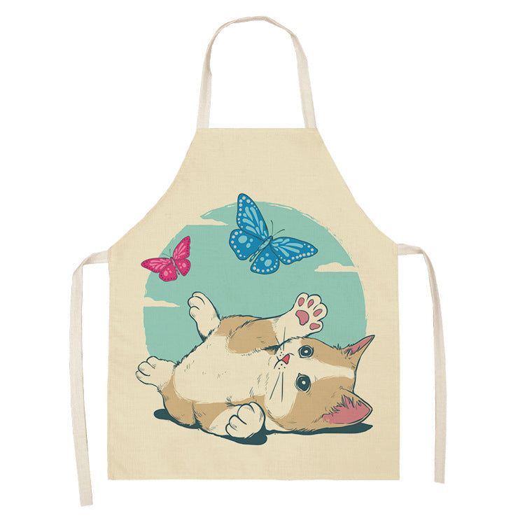 Explosive Animal Animation Multifunctional Kitchen Apron Cotton And Linen Apron PearlNestDecor.com