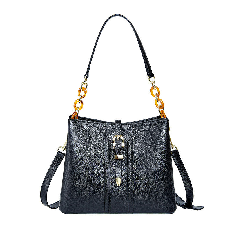 Leather Handbags Large Capacity Bucket Bag LadyShow.Store